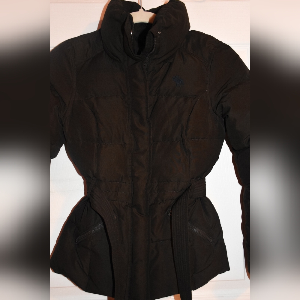 Abercrombie kids brown puffer jacket